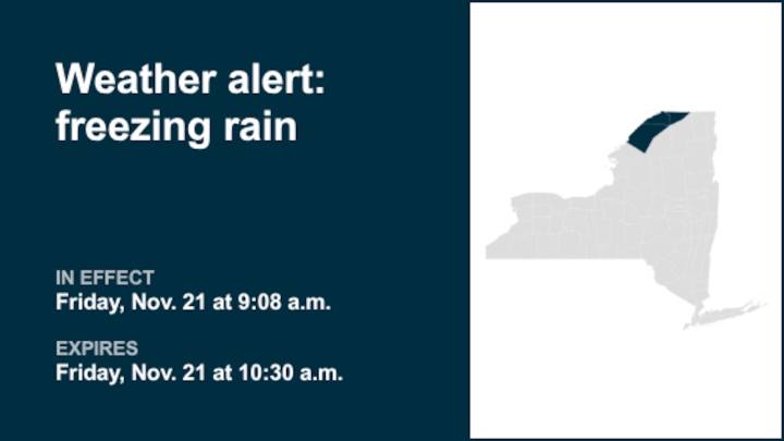 NY weather: Prepare for freezing rain in St. Lawrence and Franklin counties Friday morning