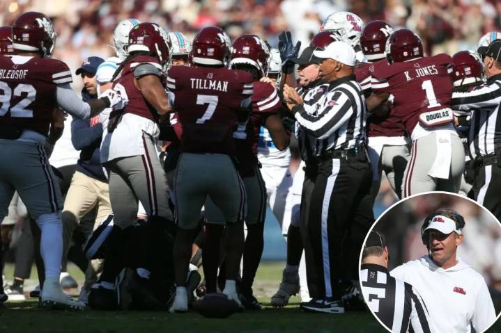 Lane Kiffin left fuming by wild punch-filled Egg Bowl scene