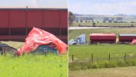 Toddler, two adults killed as truck slams into family car at intersection in Stoneleigh, Victoria