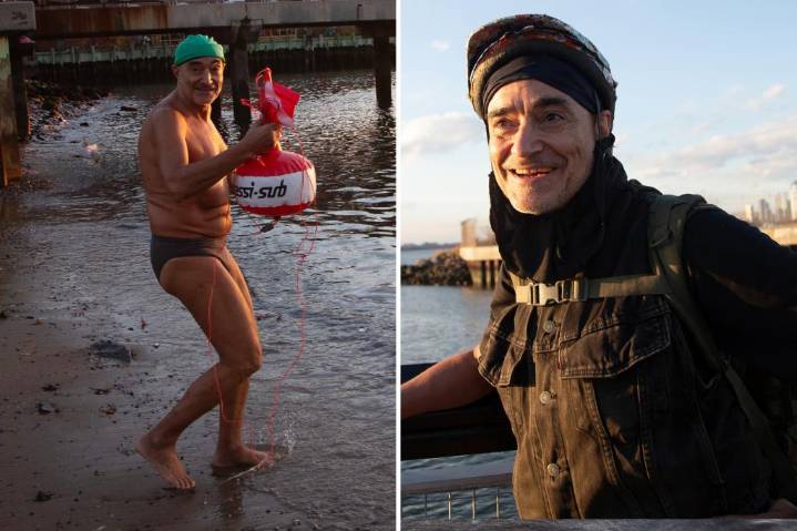 Exclusive | Sante Scardillo swims in Red Hook channel every day