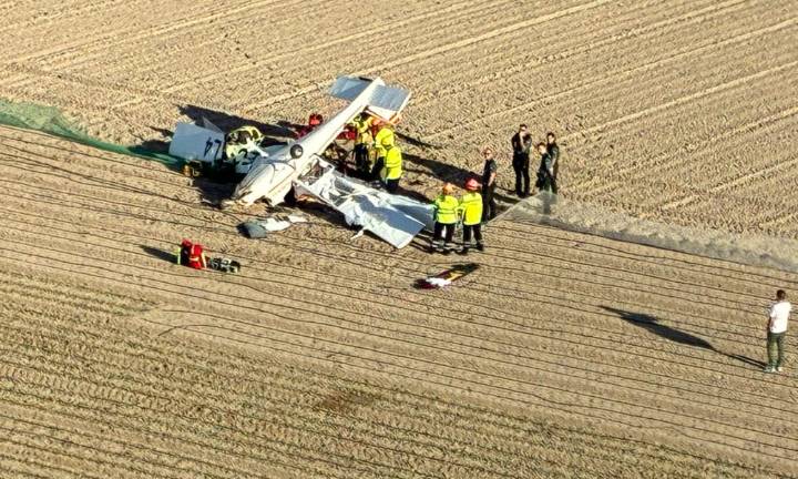 Fallece un hombre de 71 años en un accidente aéreo en La Ñorica, Totana