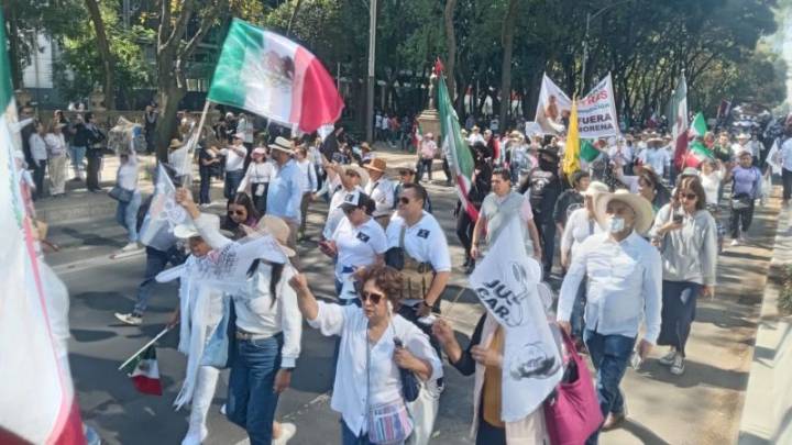 Marchan en la Ciudad de México en protesta contra la inseguridad y el Gobierno de Sheinbaum