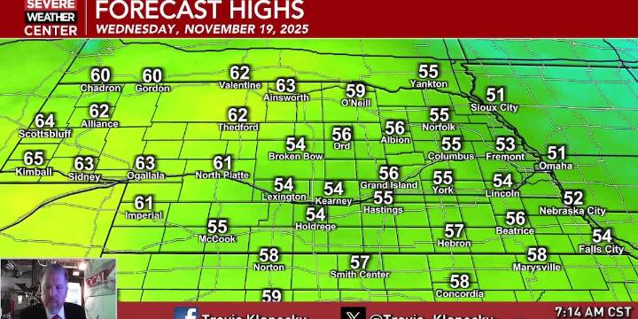 Temperatures remain mild for mid to late November, but we’ll be facing more of a chill as Thanksgiving approaches