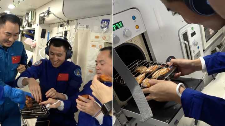 Video: así es la rutina de los tres astronautas chinos que quedaron varados en el espacio tras un impacto inesperado