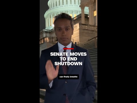 Senate votes to take key step to end government shutdown