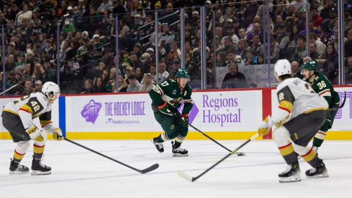 Kaprizov scores on late OT power play to lift Wild past Golden Knights