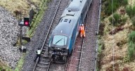 Drone images show Glasgow train derailment after major incident declared