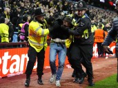 Six more Young Boys fans arrested at airport after violence at Villa Park