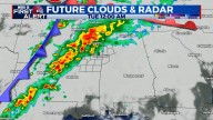 Storms rolling in, dry by Wednesday