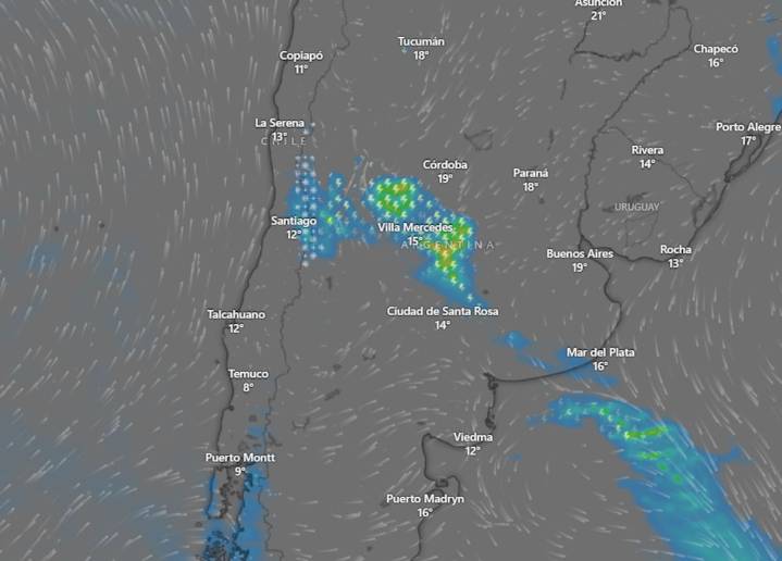 Pronóstico. Rige una alerta por tormentas fuertes en cinco provincias para este sábado 1 de noviembre