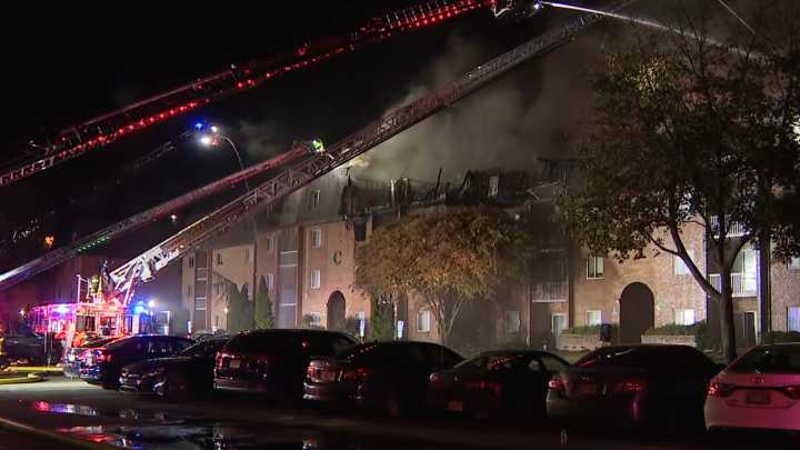 100+ people without a home, massive fire burns NJ apartment complex