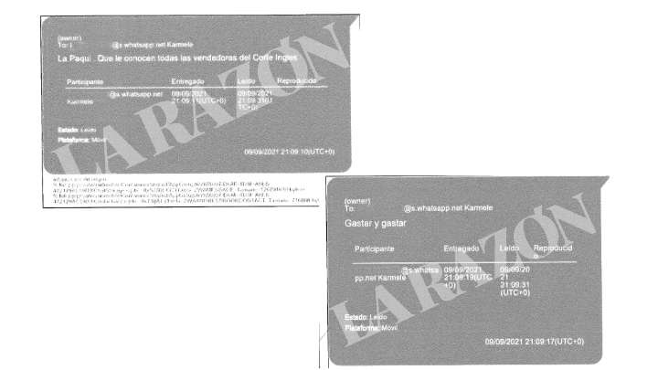 Los gastos de la mujer de Cerdán molestaron al gerente de Servinabar: "A Paqui la conocen todas las vendedoras del Corte Inglés"