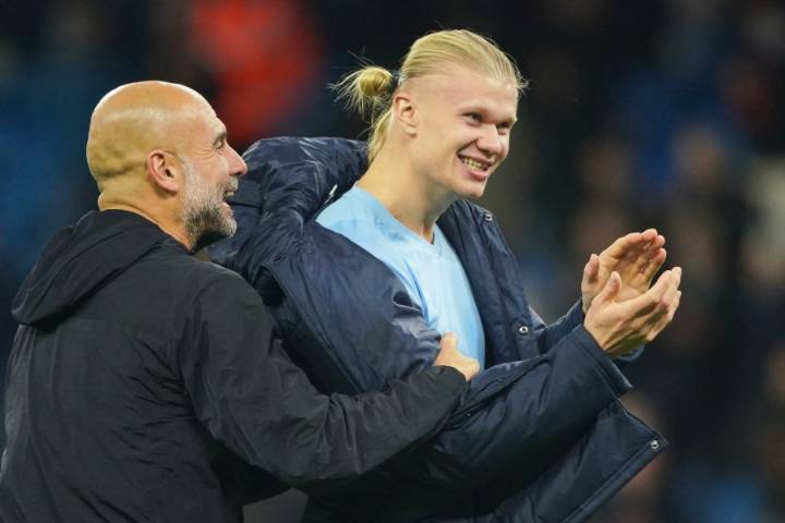 Haaland pulls out robot celebration after scoring again for Man City