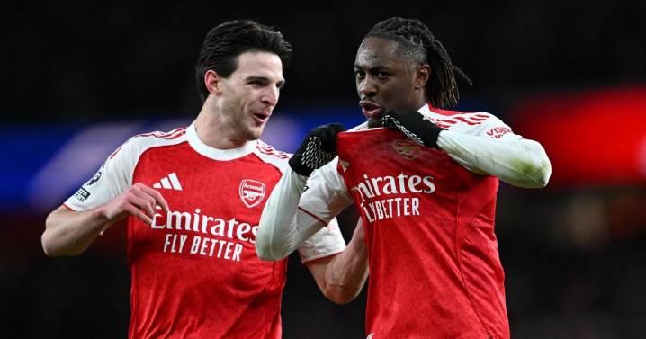 Arsenal fans loved what Declan Rice screamed at teammates after Eze goal