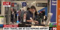 Busy travel day at Cleveland Hopkins International Airport