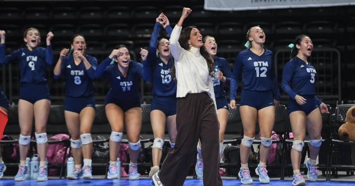The St. Scholastica-St. Thomas More volleyball state final ends in a thrilling finish