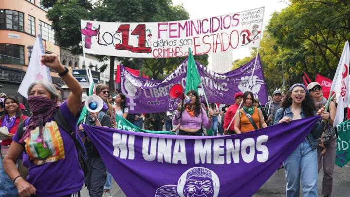 Women march in Mexico City to protest gender violence