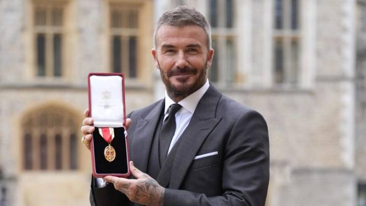 Football Former England Captain Sir David Beckham Receives Knighthood at Windsor Castle (Watch Video)