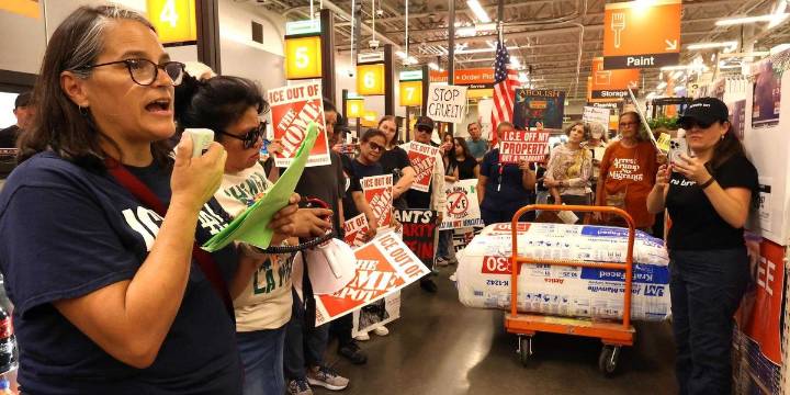Anti-ICE activists hold Home Depot business operations hostage with disruptive ice