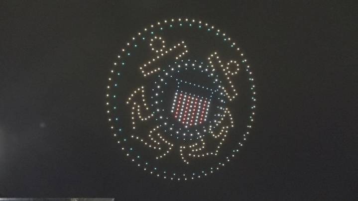 Grand Rapids' sky dazzles with drone art to honor veterans