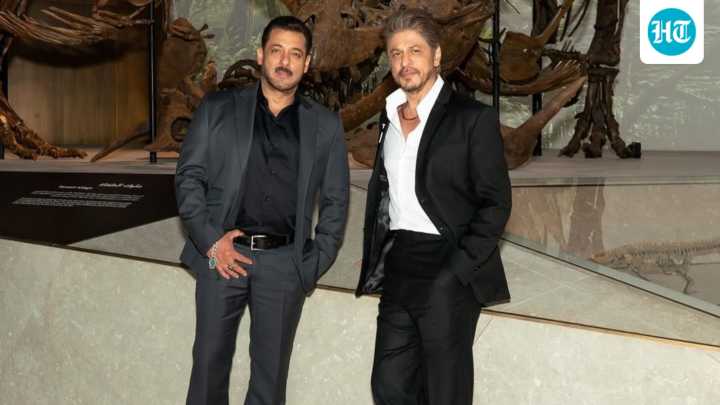 Salman Khan, Shah Rukh Khan pose with battling T rexes in ‘real Jurassic Park’