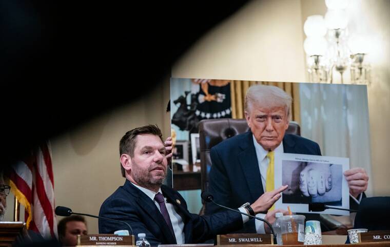 Rep. Swalwell rejects fraud claims, says Trump is targeting him