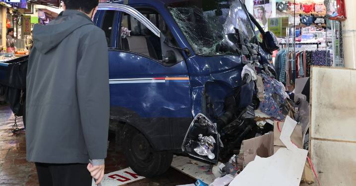 Two dead, others badly hurt after truck crashes in market in South Korea