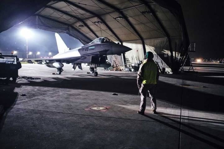 Dos cazas españoles intervienen ante una alerta de entrada de drones rusos en el espacio aéreo de Polonia