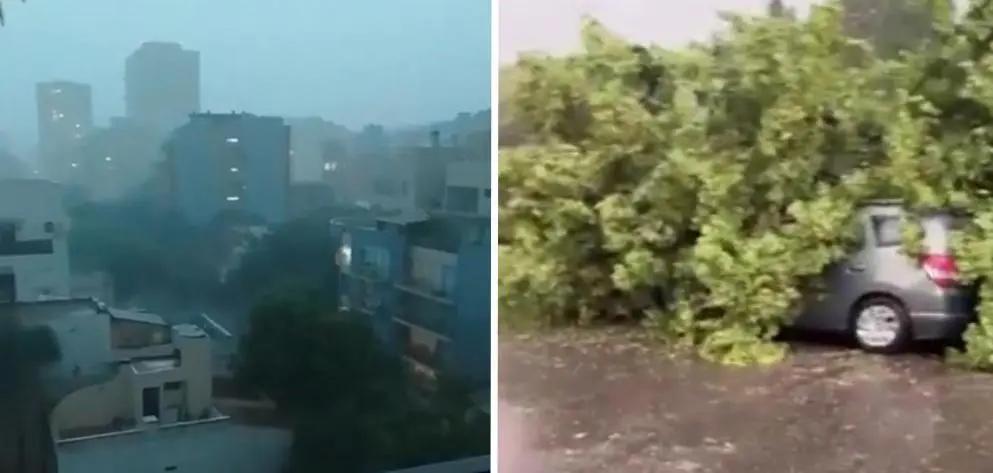 Temporal y alerta meteorológica: Los videos de los destrozos en el AMBA, Córdoba y Rosario