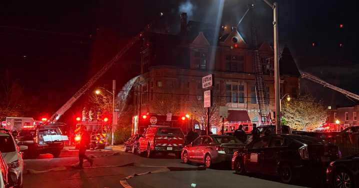 100+ Baltimore firefighters battle three-alarm fire at historic building in Hampden neighborhood