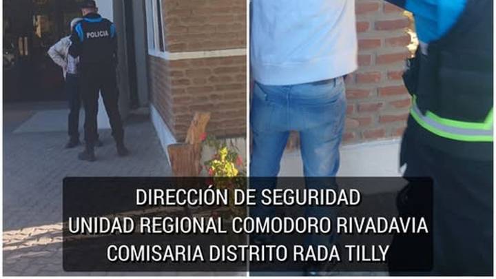 Lo detuvieron tras arrojar una botella contra una camioneta en Rada Tilly