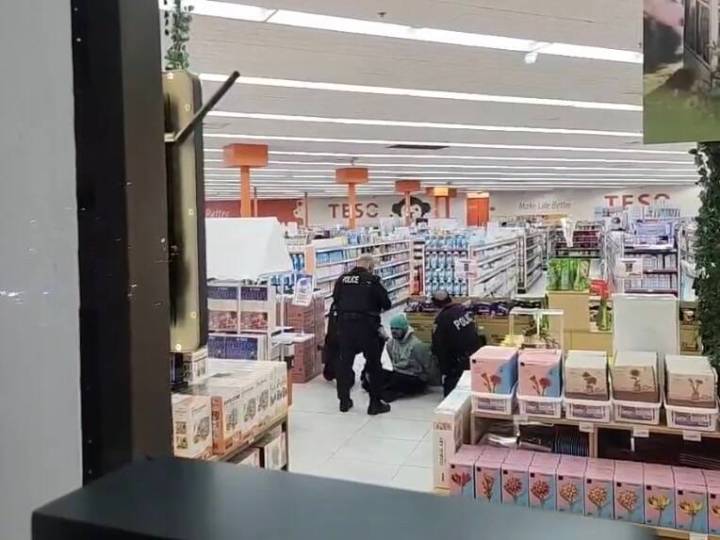 Man arrested for pulling knife out on an employee