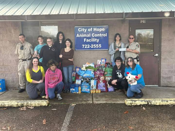 Scouts of America Teen Adventure Crew donate to Hope Animal Shelter