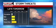 First Alert Weather Day: Strong to severe thunderstorms possible for some late Tuesday