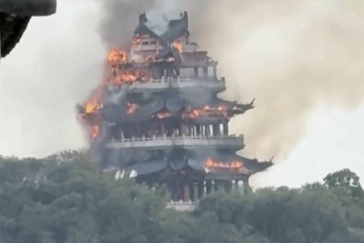 Tourist Blamed for Sparking Massive Fire at Chinese Temple Site