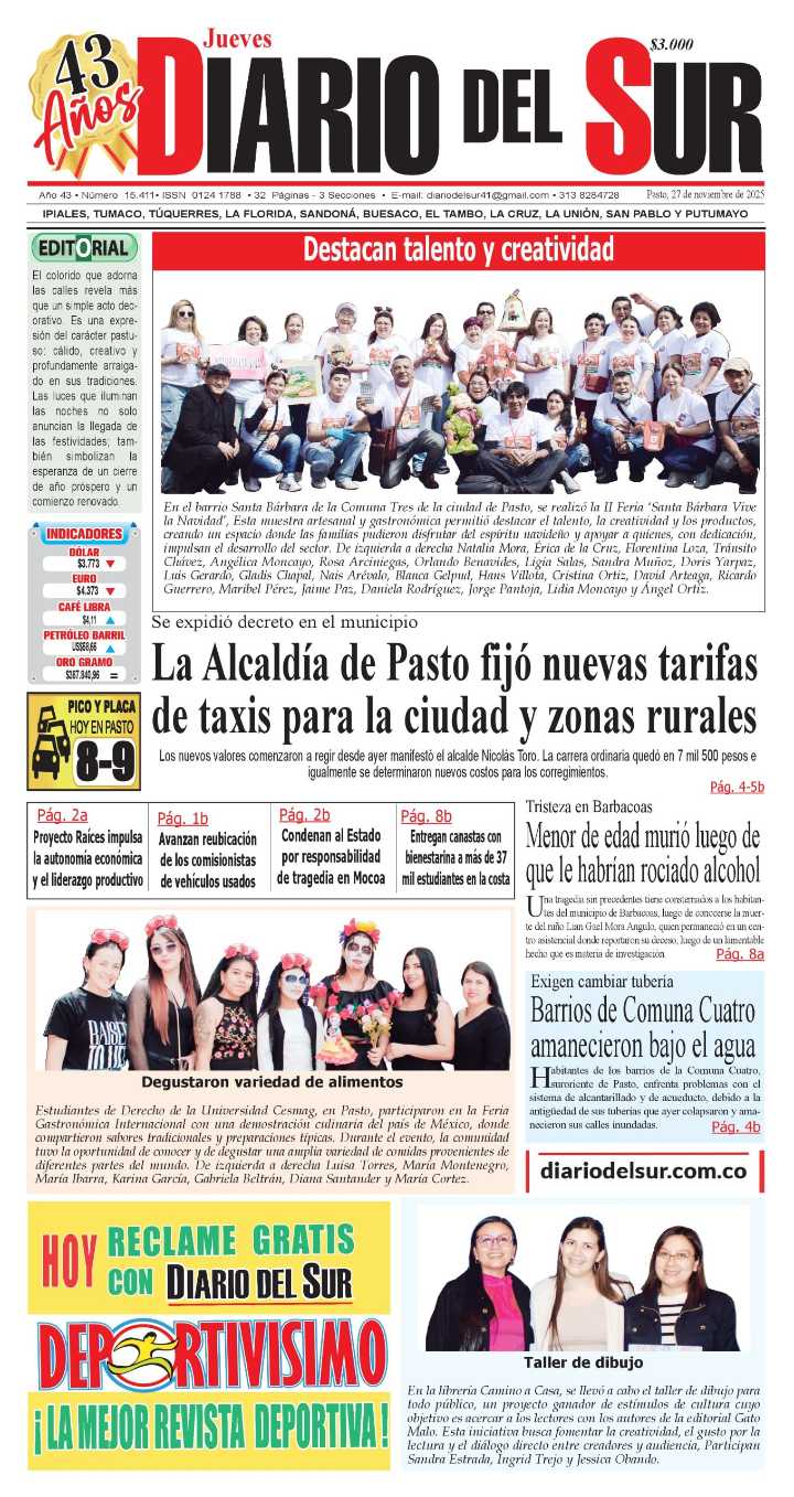 Portada 27 de noviembre de 2025