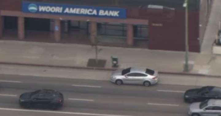 Police are chasing a stolen vehicle near Beverly Hills