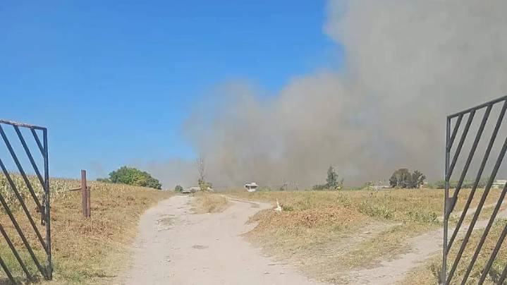 Alarma por incendio de pastizal