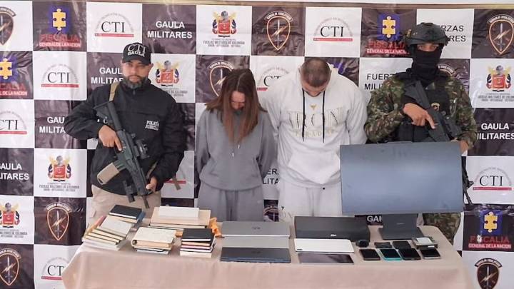 ¡Extorsión y criptomonedas! Rusa y colombiano detenidos en Llanogrande por millonario fraude digital