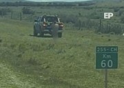 Persona en aparente estado de desorientación fue vista caminando semidesnuda en la ruta 255