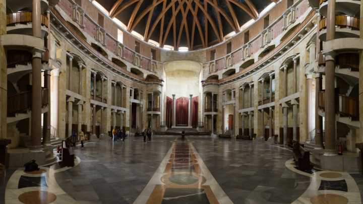 La iglesia elíptica más grande del mundo está en Gijón y ha terminado la restauración de su cúpula para poder reabrir al público