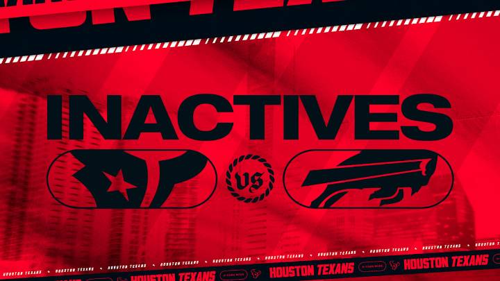 Texans Inactives: Week 12 vs Buffalo Bills