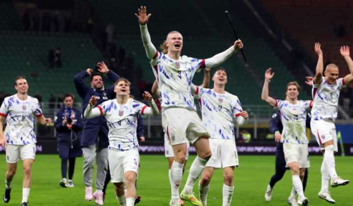 Noruega goleó 4-1 a Italia