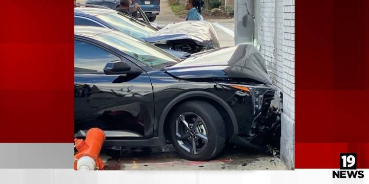 Cleveland Police investigating after car strikes pedestrian, slams into building