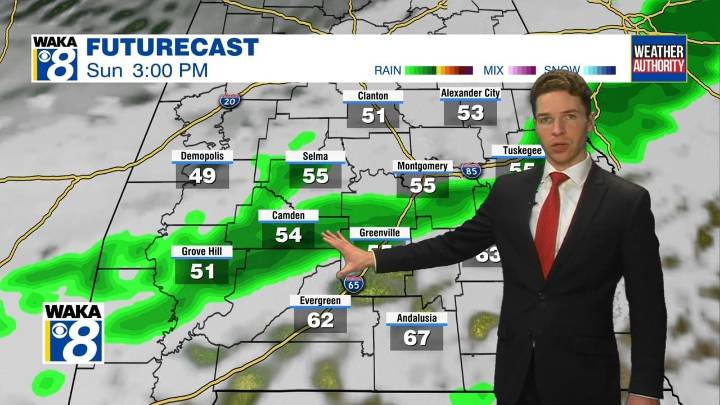 Showers Sunday; Heavier, widespread, soaking rain Monday night