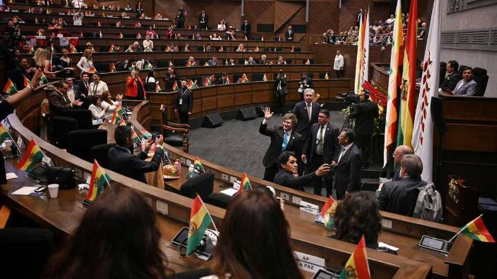 Tras su gira por Estados Unidos, Milei asistió a la asunción del nuevo presidente de Bolivia