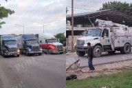 Vecinos de El Roble Agrícola, Mérida, bloquean Periférico Poniente por apagón de tres días