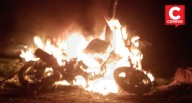 Bronca por ingreso a cementerio termina con moto quemada y dos detenidos en Huancayo