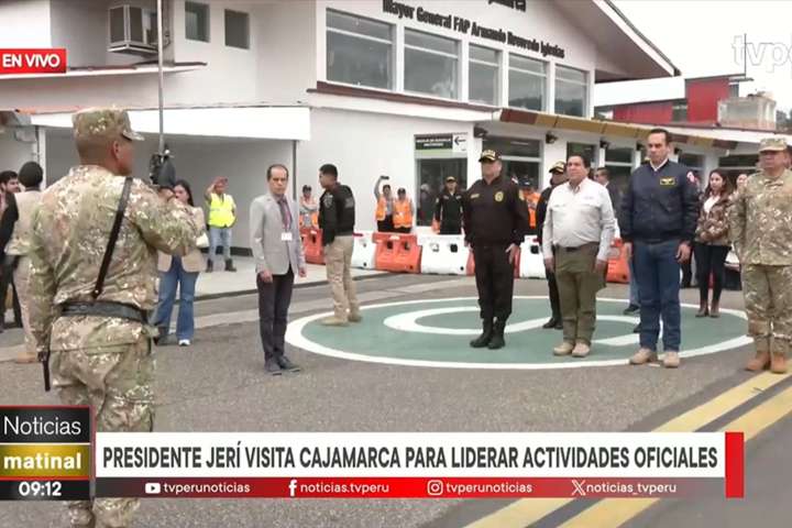Presidente José Jerí arriba a Cajamarca para cumplir con actividades oficiales