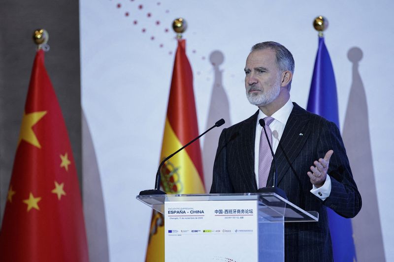 China’s Xi meets Spain’s King Felipe VI in Beijing, state media reports